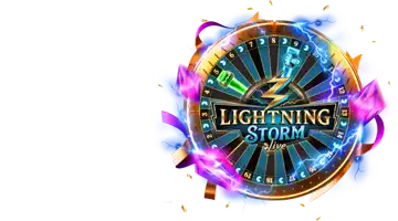 Lightning Storm wheel with bright fire and electric effects, representing a bonus at CryptoBoss Casino.